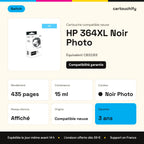 HP 364XL Cartouche Photo Noir compatible équivalent à CB322EE · Switch : caractéristiques