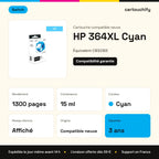 HP 364XL Cartouche Cyan compatible équivalent à CB323EE · Switch : caractéristiques