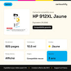 HP 912XL Cartouche Jaune compatible équivalent à 3YL83AE · Switch : caractéristiques