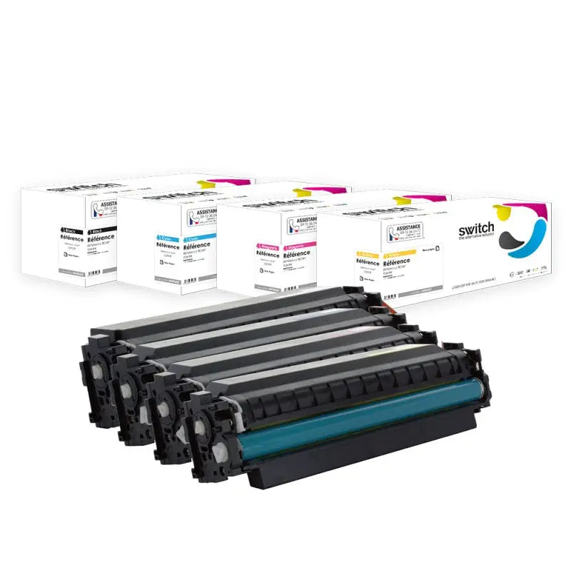 HP 410X Toner Pack 4 Couleurs compatible équivalent à CF410X · Switch