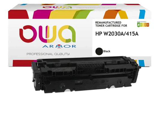 HP 415A - Cartouche laser compatible - Noir - Toner remanufacturé OWA