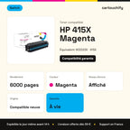 HP 415X Toner Magenta compatible équivalent à W2033X · Switch : caractéristiques