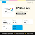 HP 504X Toner Noir compatible équivalent à CE250X, 2645B002, 723H · Switch : caractéristiques