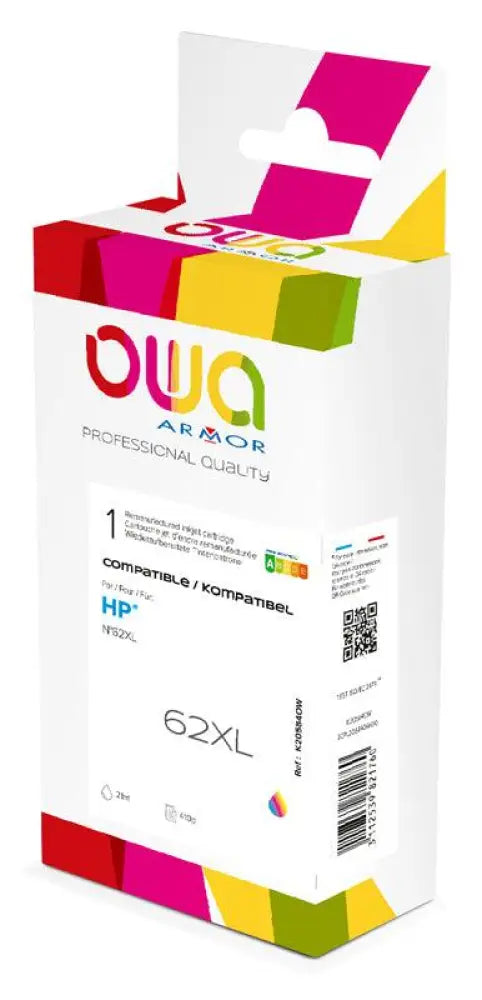HP 62XL - Cartouche compatible - haute capacité - 3 Couleurs - Jet d’encre remanufacturé OWA