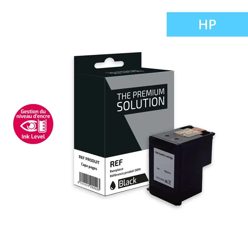 HP 62XL, Cartouche Noir remanufacturé The Premium Solution