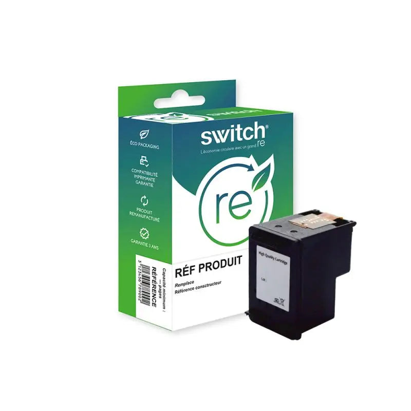 HP 62XL, Cartouche Noir remanufacturé Switch RE