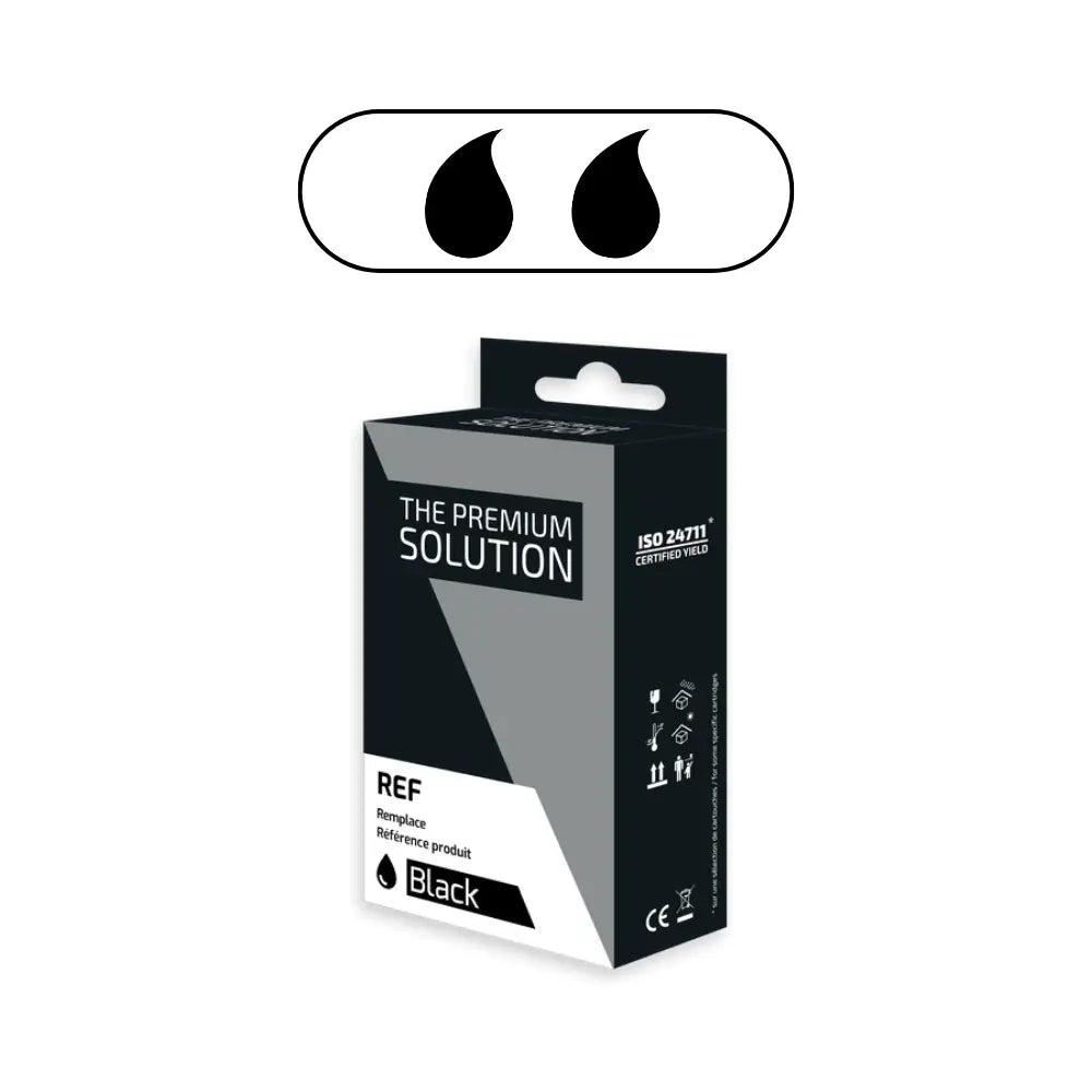 Cartouche Canon PG 540XL Pack 2 Noir compatible avec niveaux d’encre - Jet remanufacturé The Premium Solution