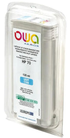 HP 70 - Cartouche compatible - Cyan Clair - Jet d’encre remanufacturé OWA