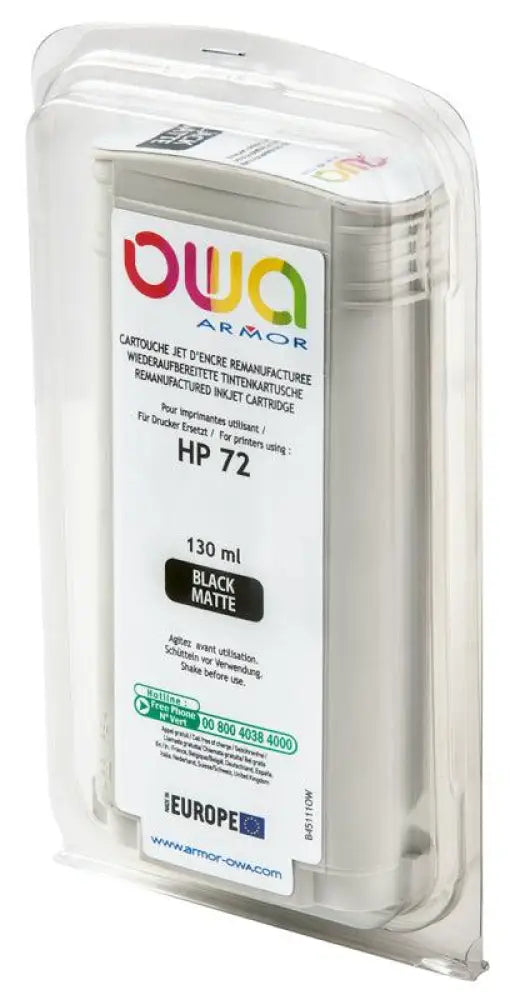 HP 72 - Cartouche compatible - Noir Mat - Jet d’encre remanufacturé OWA