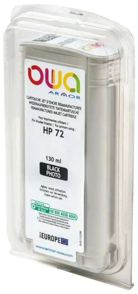 HP 72 - Cartouche compatible - Noir Photo - Jet d’encre remanufacturé OWA