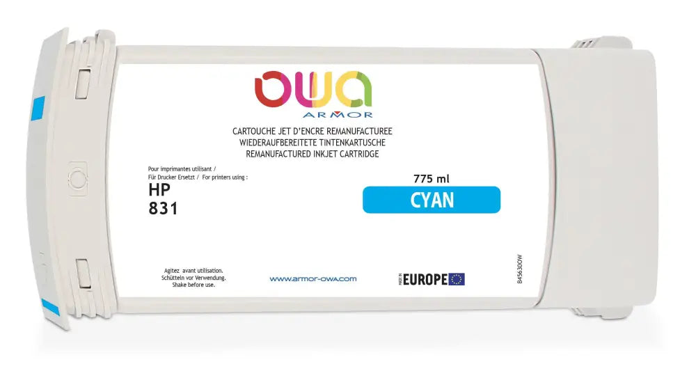 HP 831 - Cartouche compatible - Cyan - Jet d’encre remanufacturé OWA