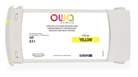 HP 831 - Cartouche compatible - Jaune - Jet d’encre remanufacturé OWA