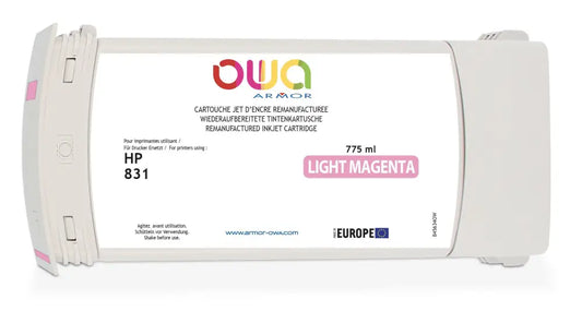 HP 831 - Cartouche compatible - Magenta Clair - Jet d’encre remanufacturé OWA
