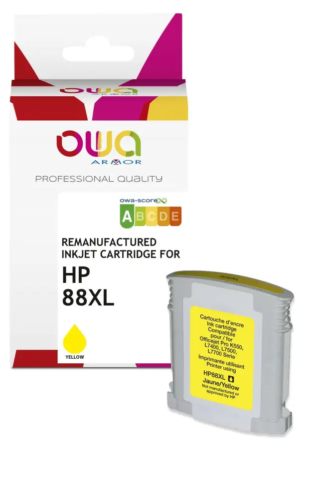 HP 88XL - Cartouche compatible - haute capacité - Jaune - Jet d’encre remanufacturé OWA