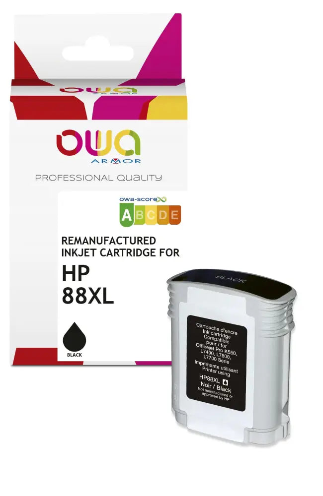 HP 88XL - Cartouche compatible - haute capacité - Noir - Jet d’encre remanufacturé OWA
