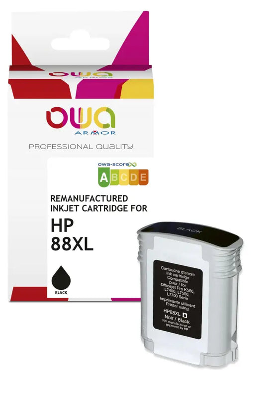 HP 88XL - Cartouche compatible - haute capacité - Noir - Jet d’encre remanufacturé OWA