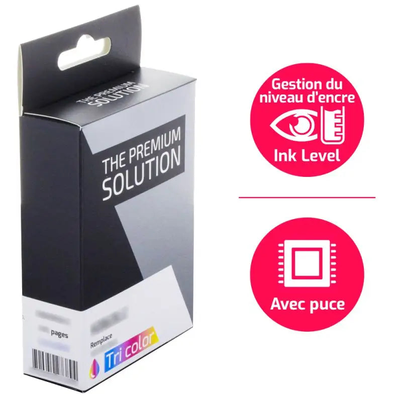 HP 901XL Cartouche Tricolore remanufacturé équivalent à CC656AE avec niveau d encre