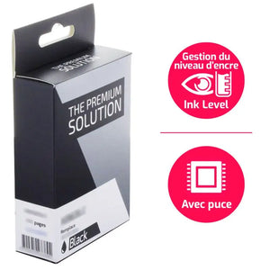 HP 901XL Cartouche Noir remanufacturé équivalent à CC654AE avec niveau d encre