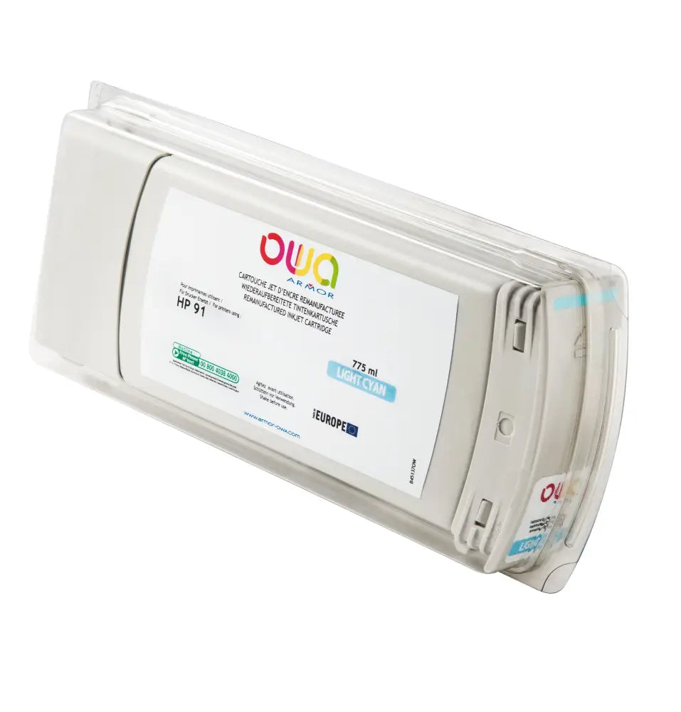 HP 91 - Cartouche compatible - Cyan Clair - Jet d’encre remanufacturé OWA