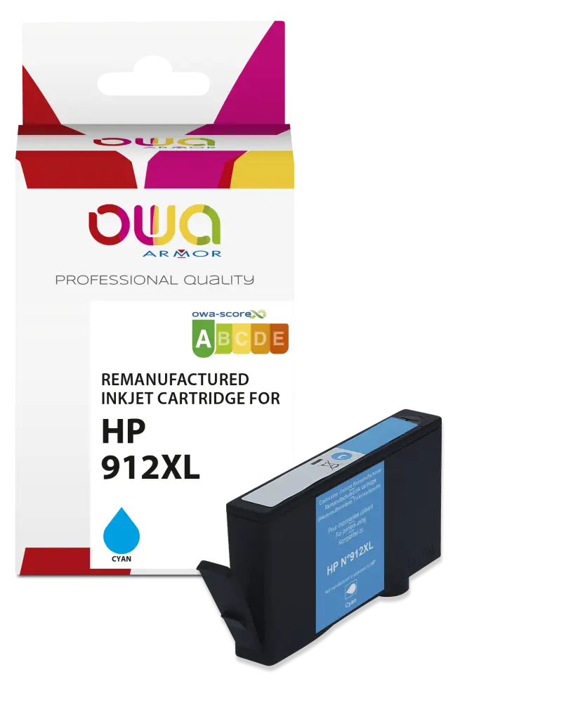 HP 912XL - Cartouche compatible - haute capacité - Cyan - Jet d’encre remanufacturé OWA