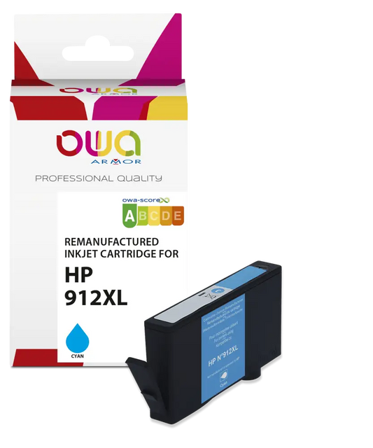 HP 912XL - Cartouche compatible - haute capacité - Cyan - Jet d’encre remanufacturé OWA
