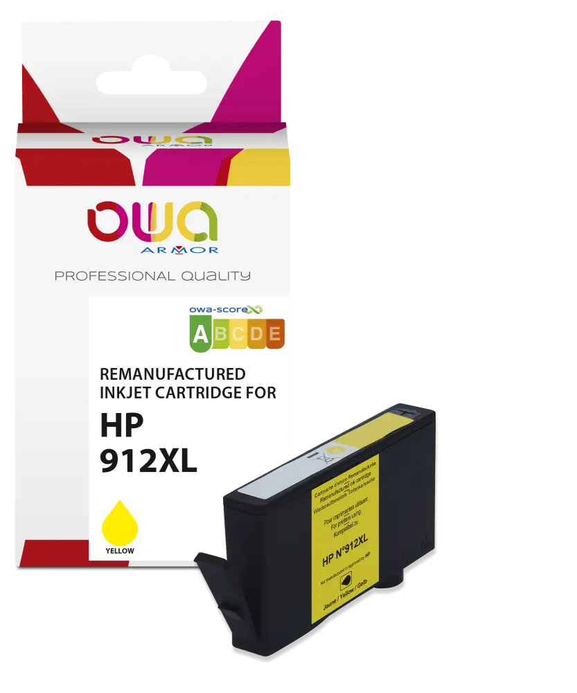HP 912XL - Cartouche compatible - haute capacité - Jaune - Jet d’encre remanufacturé OWA