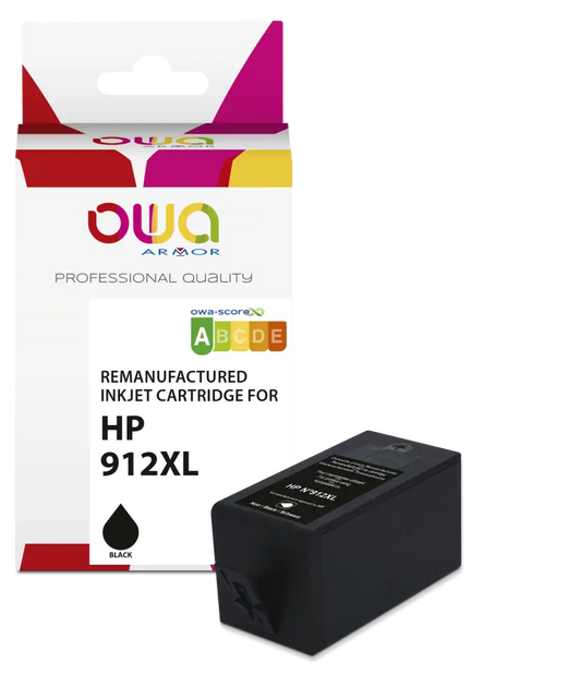 HP 912XL - Cartouche compatible - haute capacité - Noir - Jet d’encre remanufacturé OWA