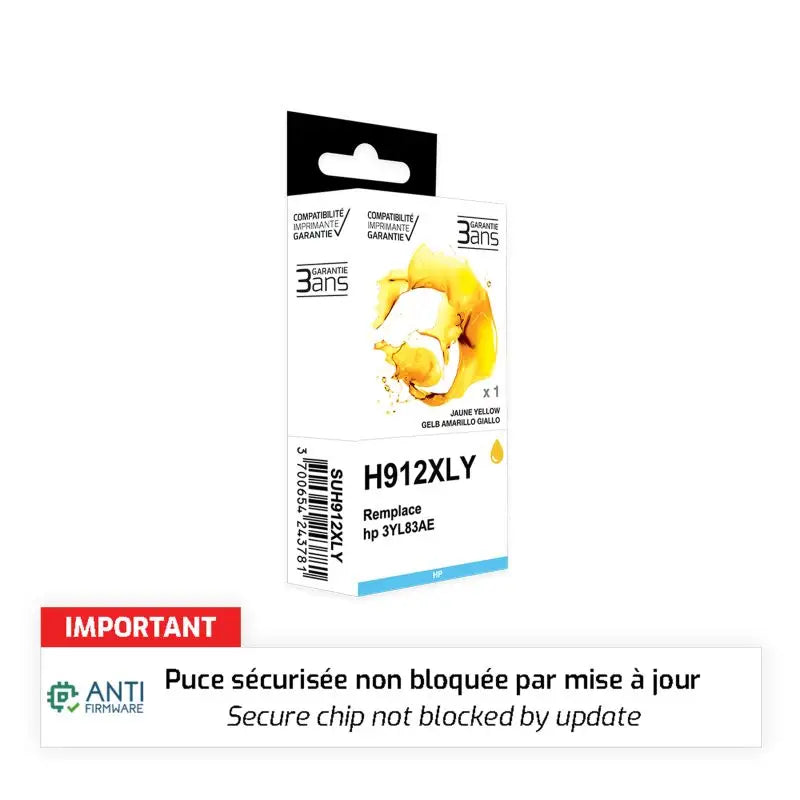 HP 912XL Cartouche Jaune compatible équivalent à 3YL83AE · Switch