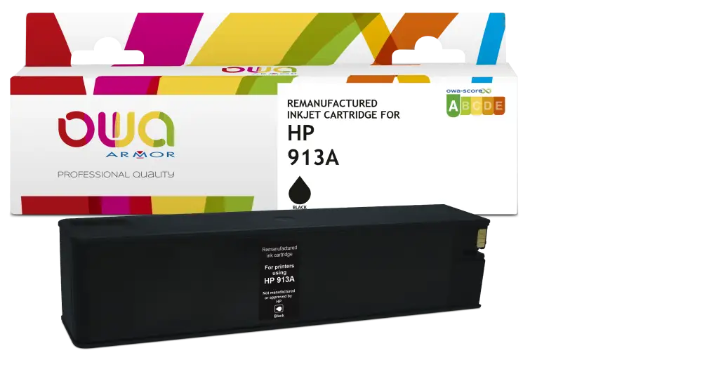 HP 913A - Cartouche compatible - Noir - Jet d’encre remanufacturé OWA