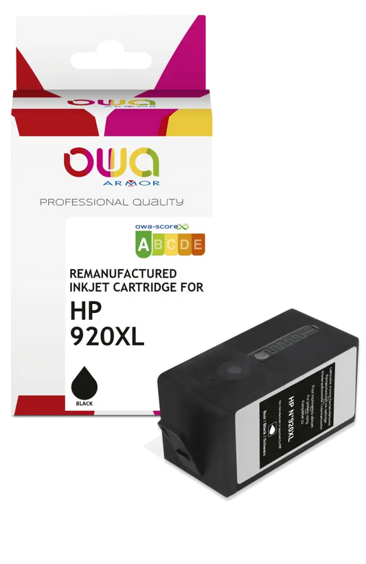 HP 920XL - Cartouche compatible - haute capacité - Noir - Jet d’encre remanufacturé OWA