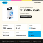 HP 920XL Cartouche Cyan compatible équivalent à CD972EE · Switch : caractéristiques