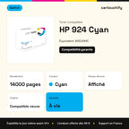 HP 924 Toner Cyan compatible équivalent à W9241MC · Switch : caractéristiques