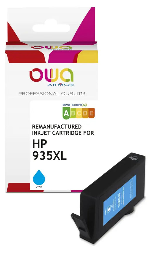 HP 935XL C - Cartouche compatible - haute capacité - Cyan - Jet d’encre remanufacturé OWA