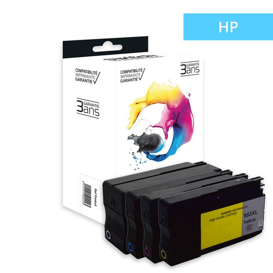 Cartouche Switch pour HP 953XL - L0S70AE Noir Cyan Magenta Jaune