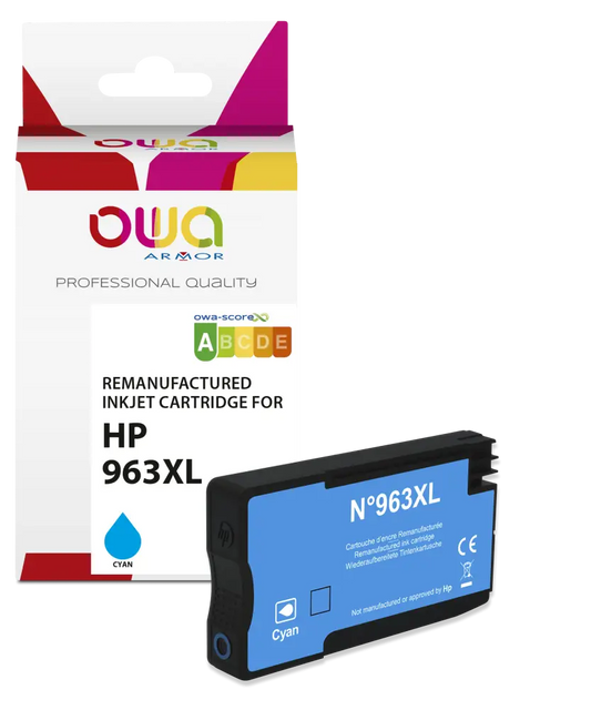 HP 963XL - Cartouche compatible - haute capacité - Cyan - Jet d’encre remanufacturé OWA