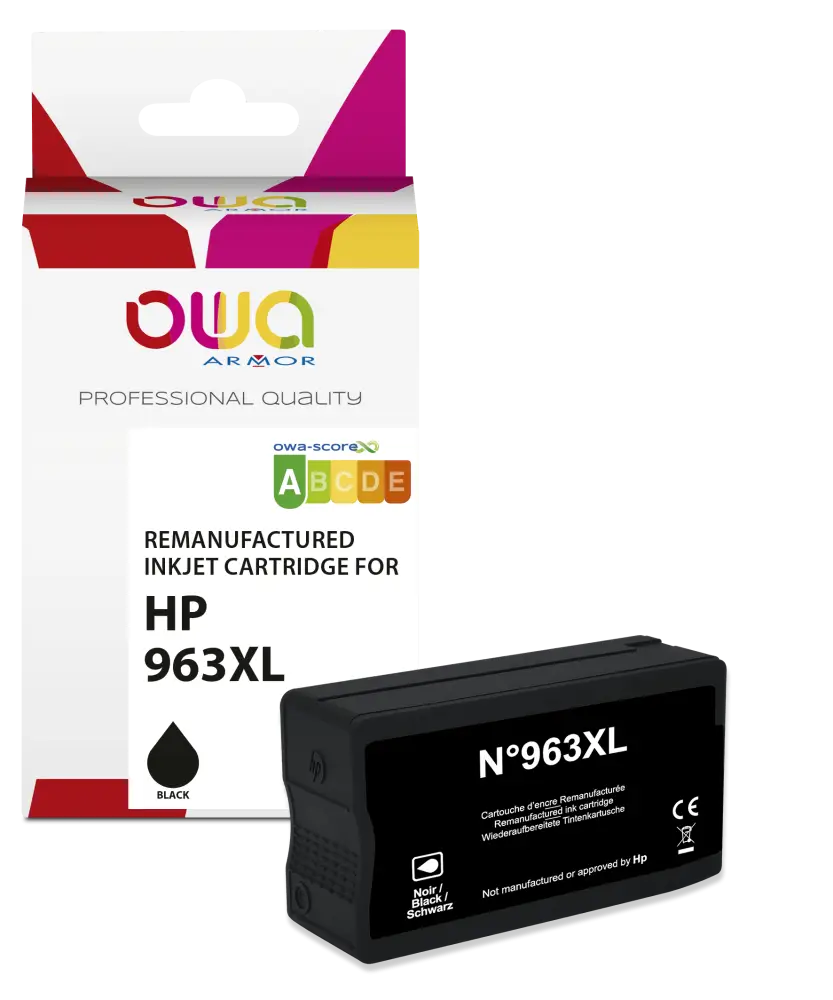 HP 963XL - Cartouche compatible - haute capacité - Noir - Jet d’encre remanufacturé OWA