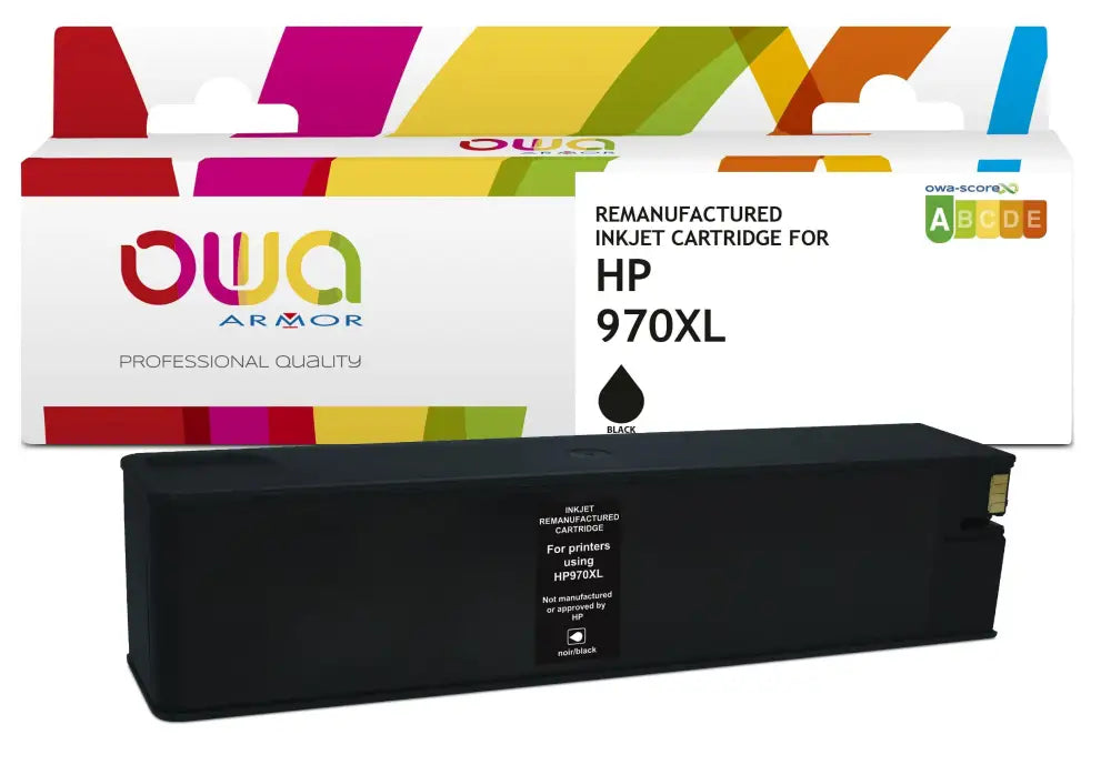 HP 970XL - Cartouche compatible - haute capacité - Noir - Jet d’encre remanufacturé OWA