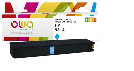 HP 981A - Cartouche compatible - Cyan - Jet d’encre remanufacturé OWA