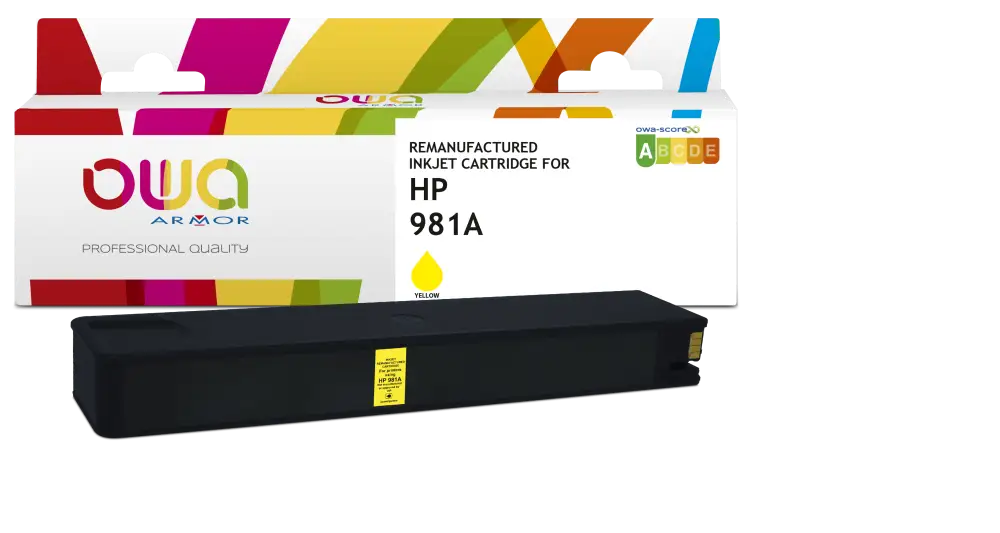 HP 981A - Cartouche compatible - Jaune - Jet d’encre remanufacturé OWA