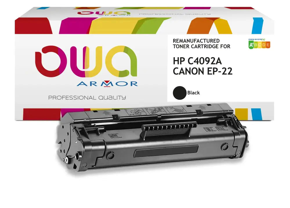 HP C4092A CANON EP-22 - Cartouche laser compatible - extra haute capacité - Noir - Toner remanufacturé OWA
