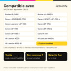Imprimantes compatibles avec HP 27X Toner Noir compatible équivalent à C4127X, EP52