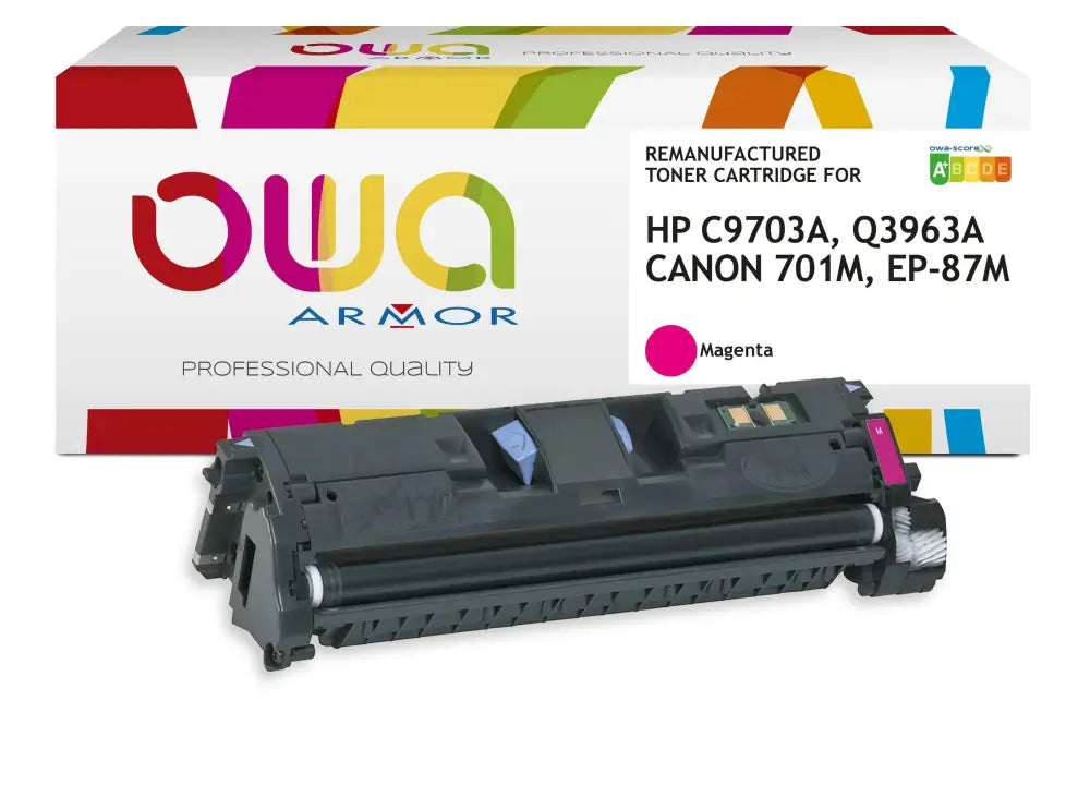 HP C9703A Q3963A CANON 701M EP-87M - Cartouche laser compatible - Magenta - Toner remanufacturé OWA