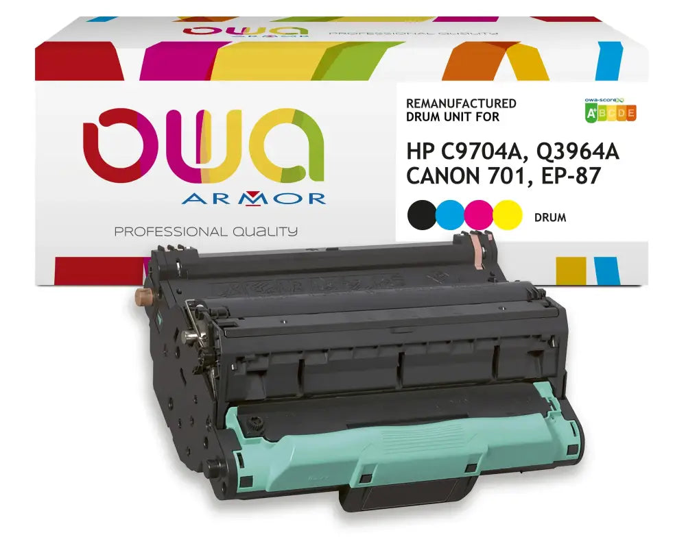 HP C9704A Q3964A CANON 701 EP-87 - tambour remanufacturé OWA pour et - 4 Couleurs - Toner