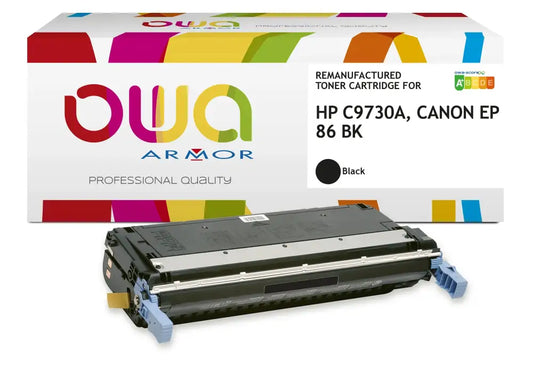 HP C9730A CANON EP-86 BK - Cartouche laser compatible - Noir - Toner remanufacturé OWA