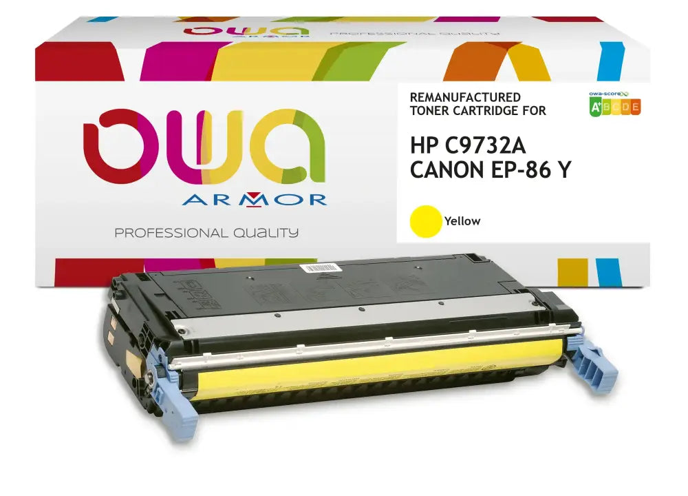 HP C9732A CANON EP-86 Y - Cartouche laser compatible - Jaune - Toner remanufacturé OWA