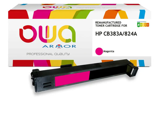 HP CB383A - Cartouche laser compatible - Magenta - Toner remanufacturé OWA