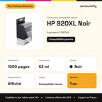 HP 920XL Cartouche Noir compatible équivalent à CD975EE : caractéristiques