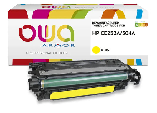 HP CE252A CANON 723Y - Cartouche laser compatible - Jaune - Toner remanufacturé OWA