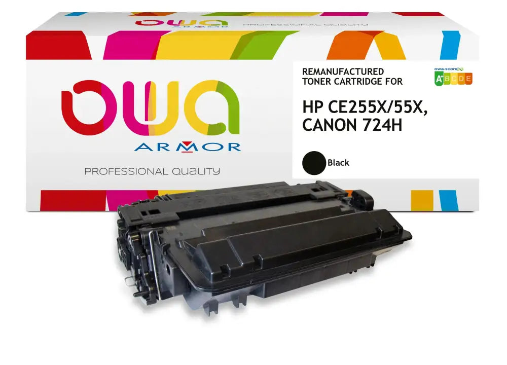 HP CE255X CANON 724H - Cartouche laser compatible - haute capacité - Noir - Toner remanufacturé OWA