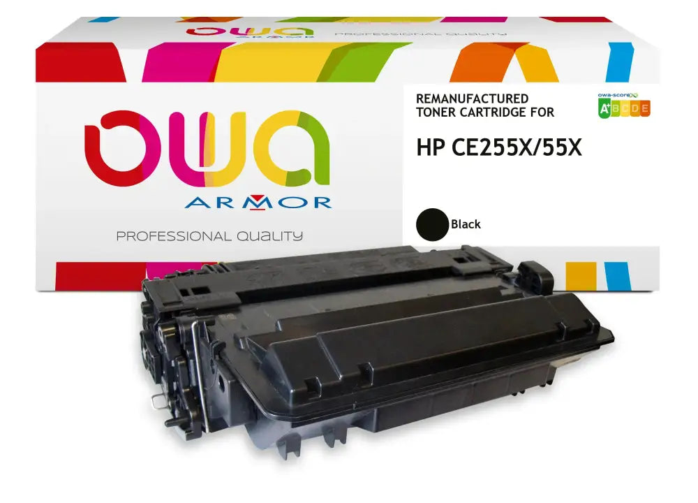 HP CE255X - Cartouche laser compatible - extra haute capacité - Noir - Toner remanufacturé OWA